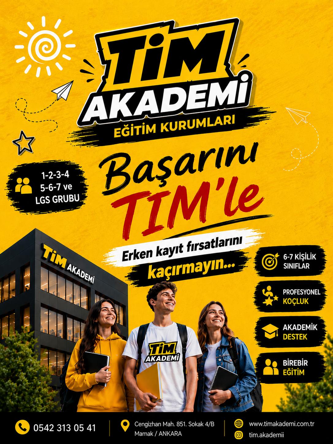 TİM Akademi erken kayıt — 1-7. sınıf ve LGS grubu